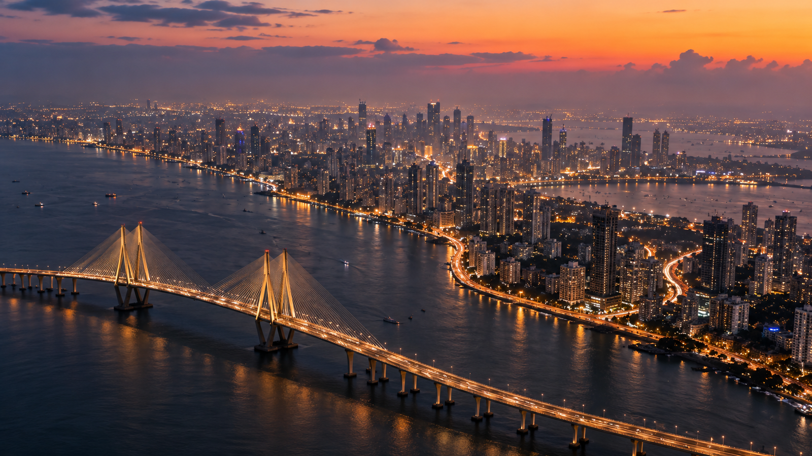 Mumbai skyline from the air