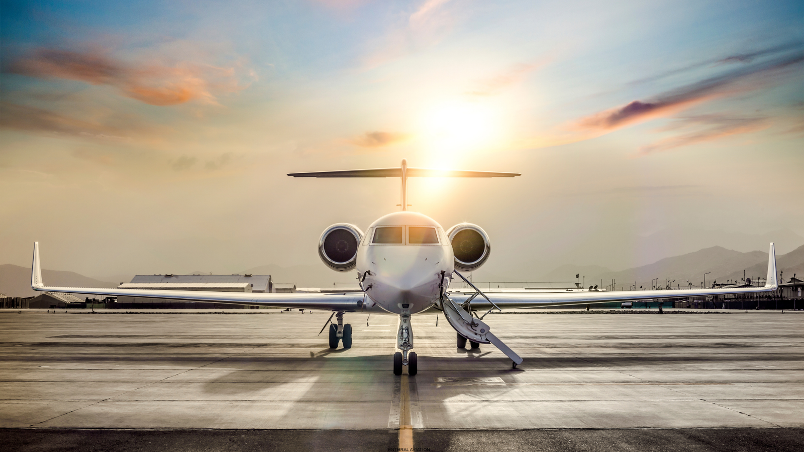 Private jet exterior