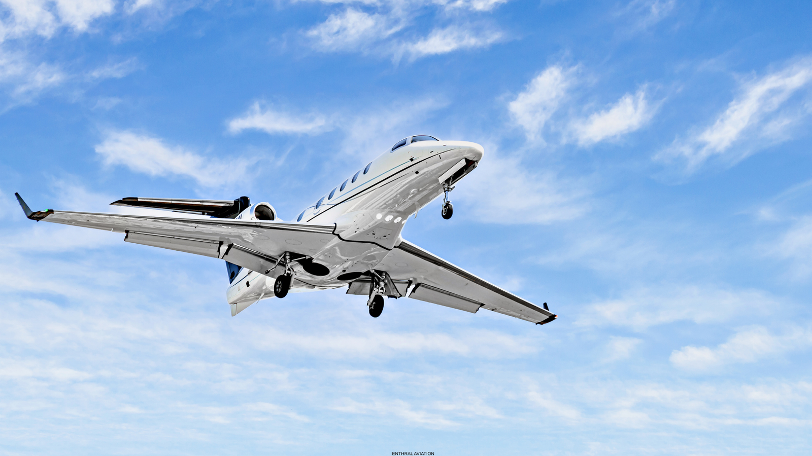 Private jet landing
