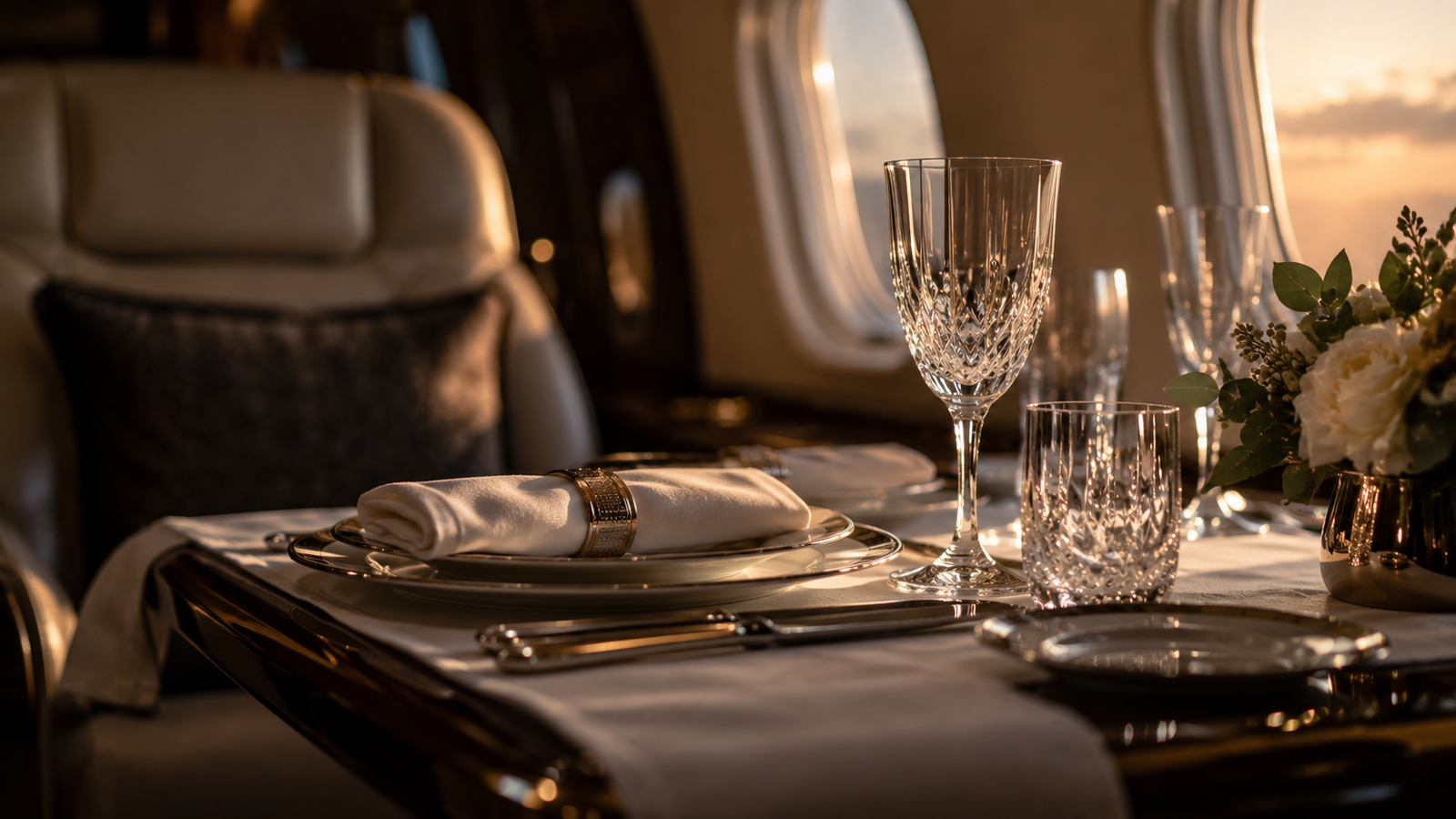 Cabin table setting
